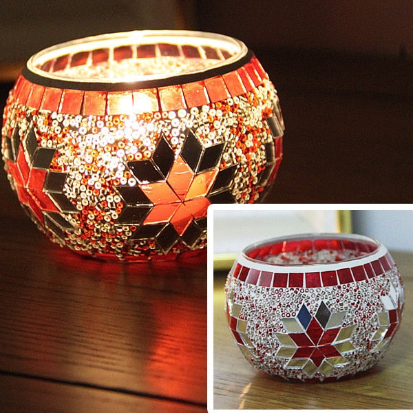 Europäischer Mosaik-Kerzenständer Wandkerzenhalter Ornament Passende Teelicht | Brehn