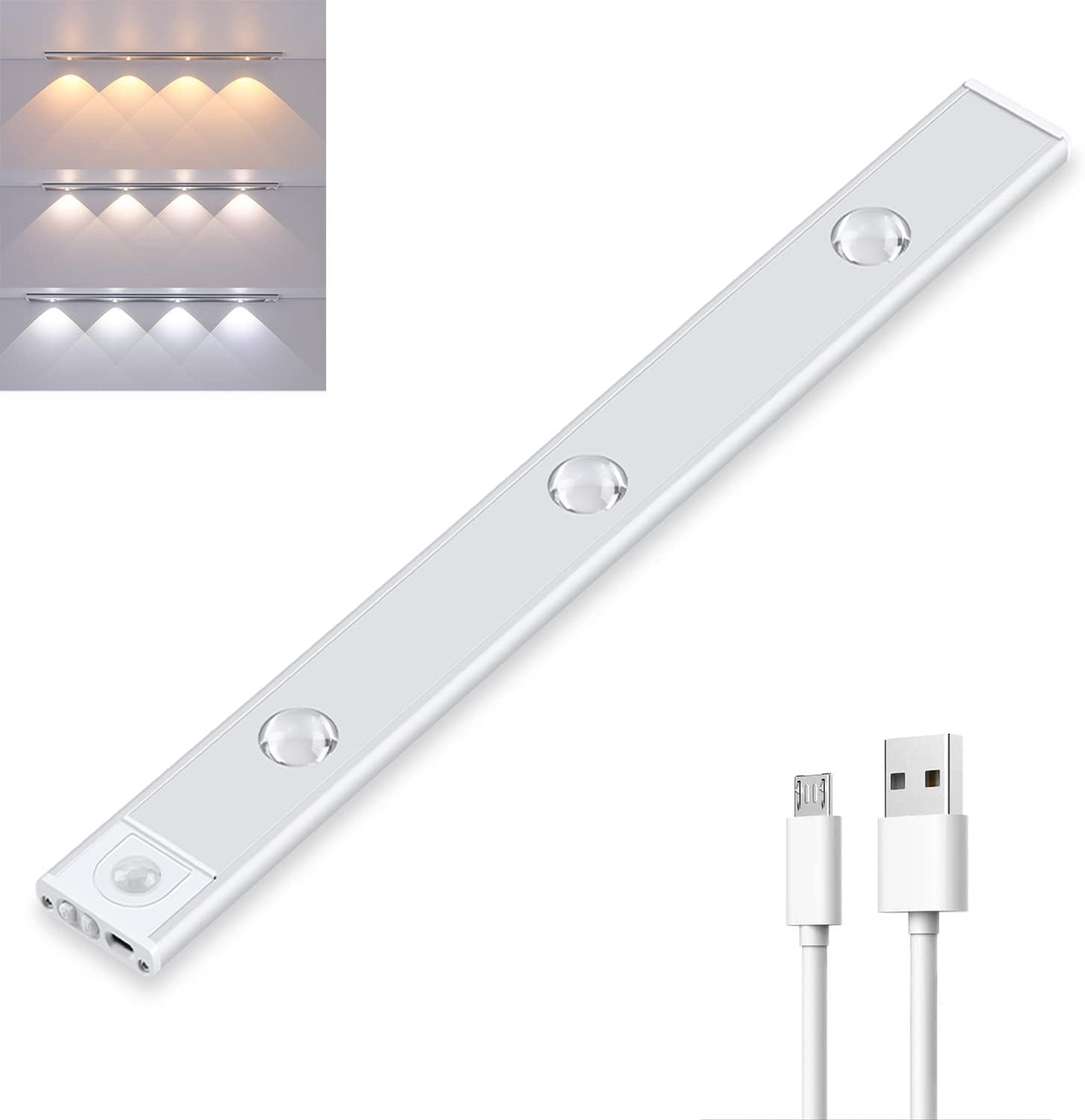 Brehn | Kabellose LED-Leuchte mit Bewegungssensor | Wiederaufladbar, Dimmbar & 3 Farben