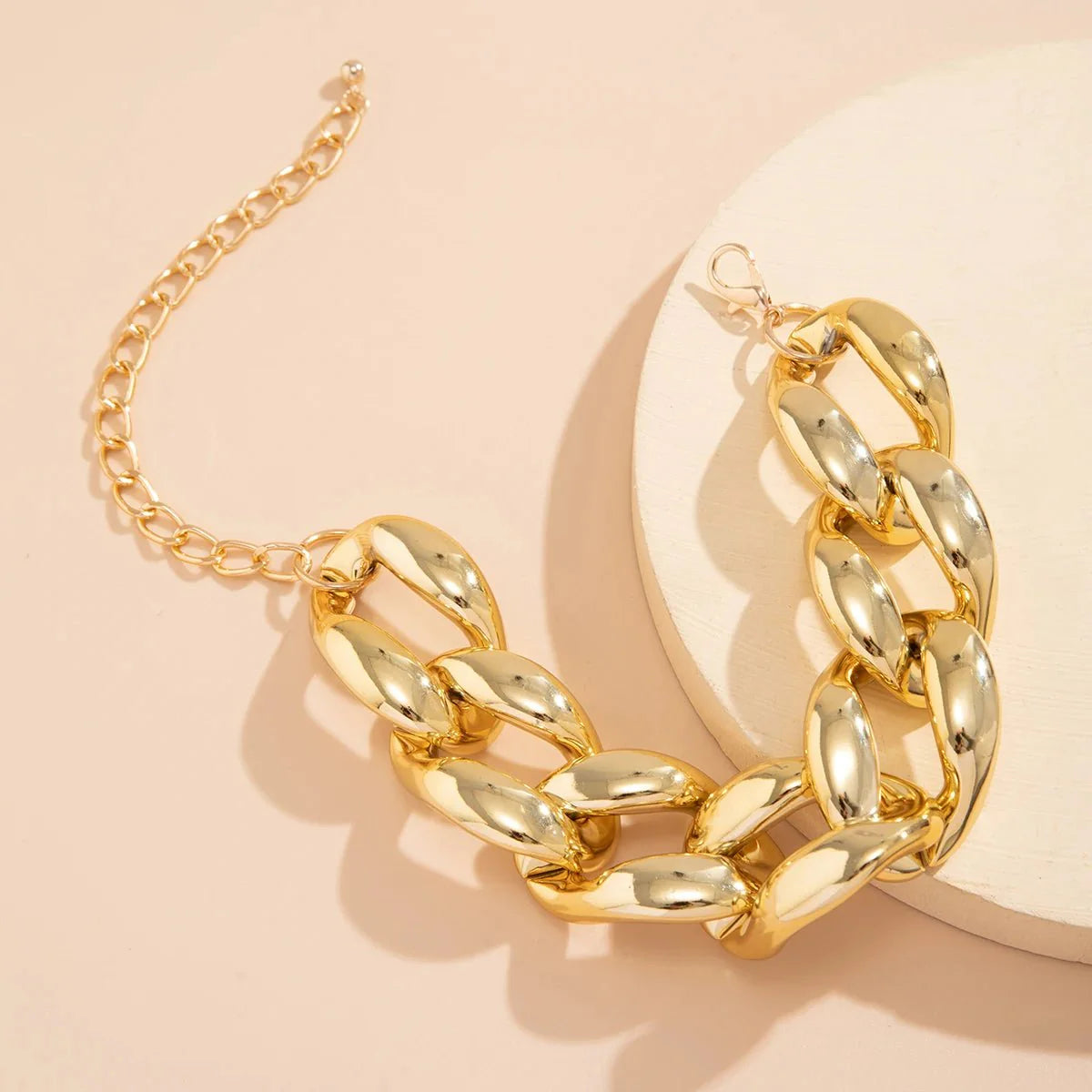 Brehn | Übertriebene Chunky Cuban Link Choker-Halskette