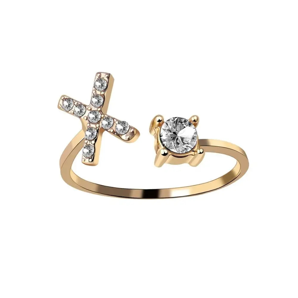 Brehn | Verstellbarer zarter Diamant Buchstabenring