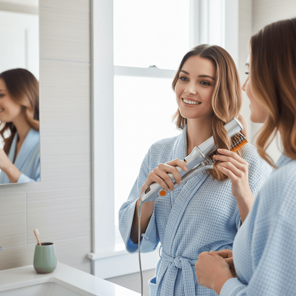 2-in-1-Drehhaarbürste für müheloses Styling