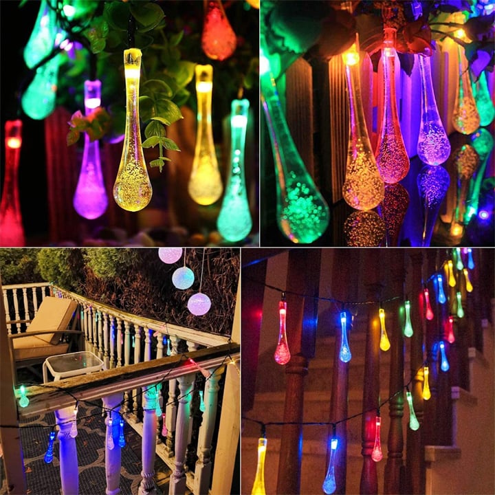 8 Modi Wasser Tropfen Solar Lichter | Brehn