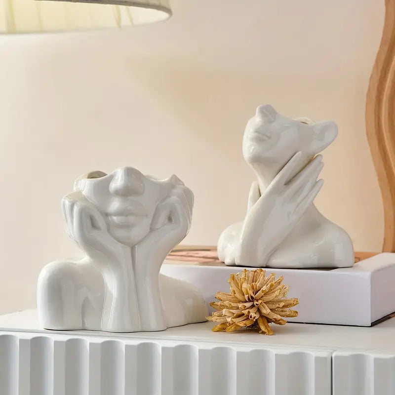Einzigartige und Moderne Keramikvase, Dekorative Blumenvase für Wohnzimmer und Büro" | Brehn