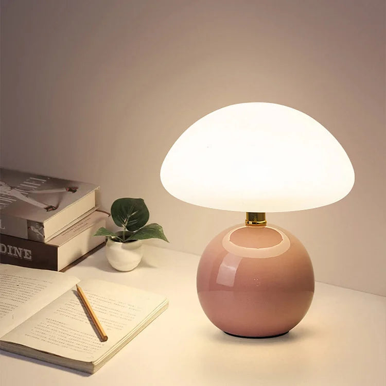Französische Creme Pilzlampe | Brehn
