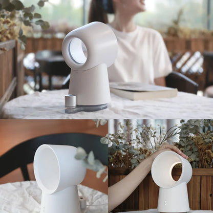 Blattloser USB-Luftbefeuchterventilator mit LED-Nachtlicht | Brehn