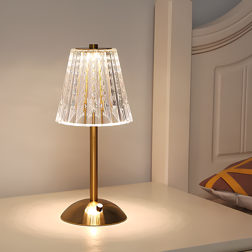 Goldene Kristall-Tischlampe - Aurora Luxe | Brehn