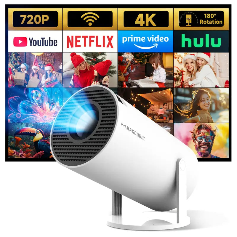 Brehn | Magcubic HY300 4K Mini Projektor – Android 11, Dual WiFi 6, 260 ANSI, Wireless 5.0