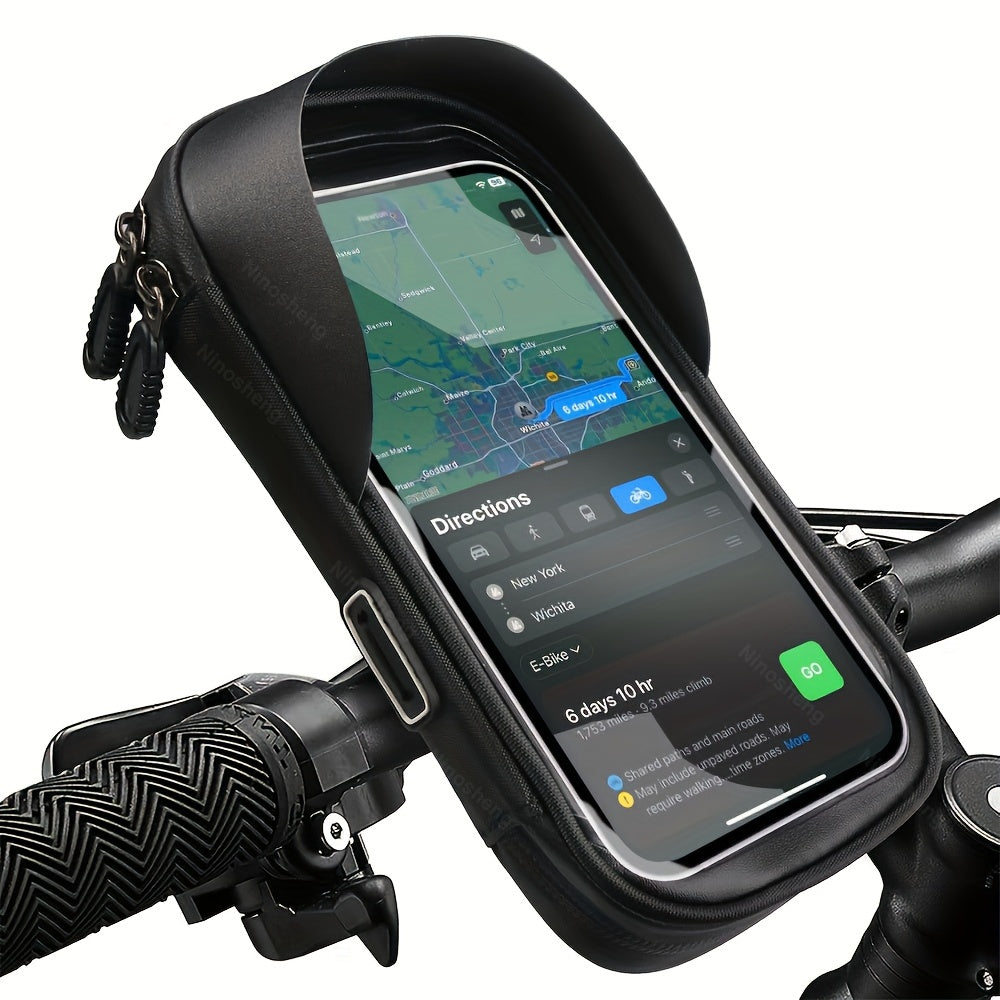 Wasserdichter Handyhalter für Fahrrad und Motorrad – 360° drehbar und geeignet für 4,5–6,4 Zoll | Brehn