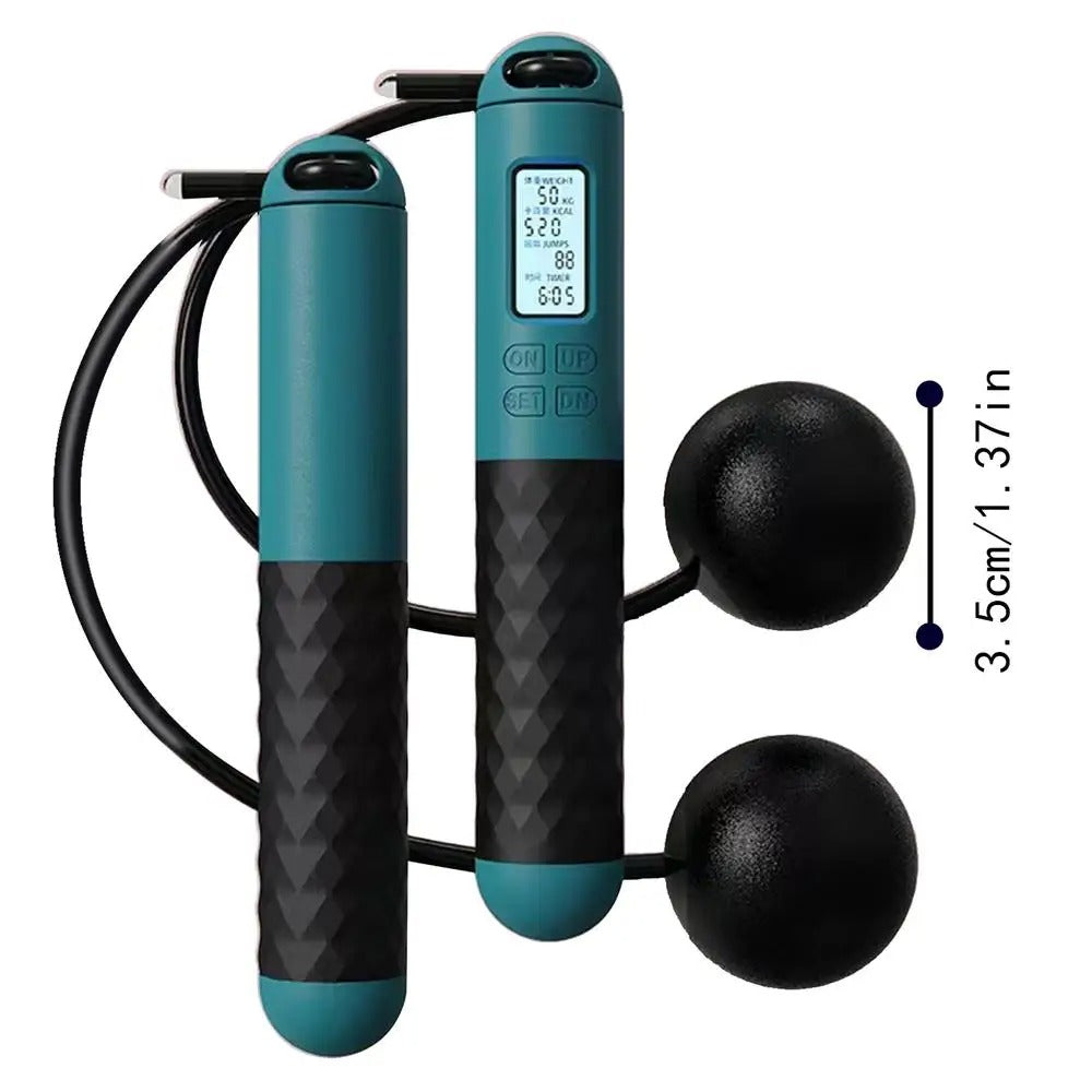 Kabelloses Springseil mit Zähler – Beschwerte Griffe für Home-Cardio-Workouts | Brehn