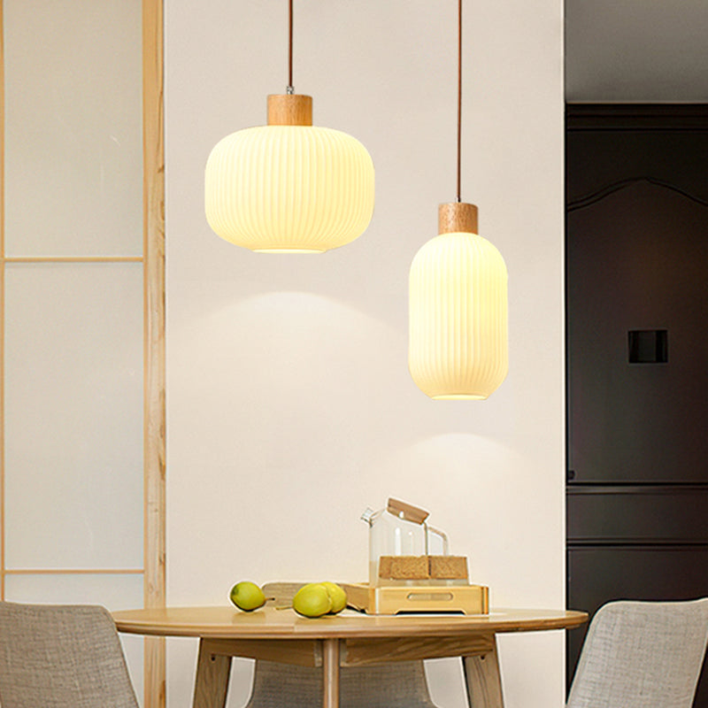Brehn | VintageLight - Stilvolle Holz- und Glas-Pendelleuchte