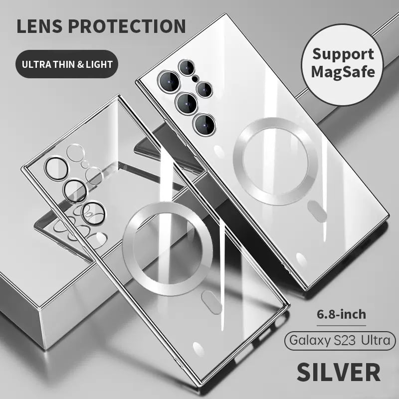 Transparente Luxus-Beschichtung Magnetische Hülle für Samsung