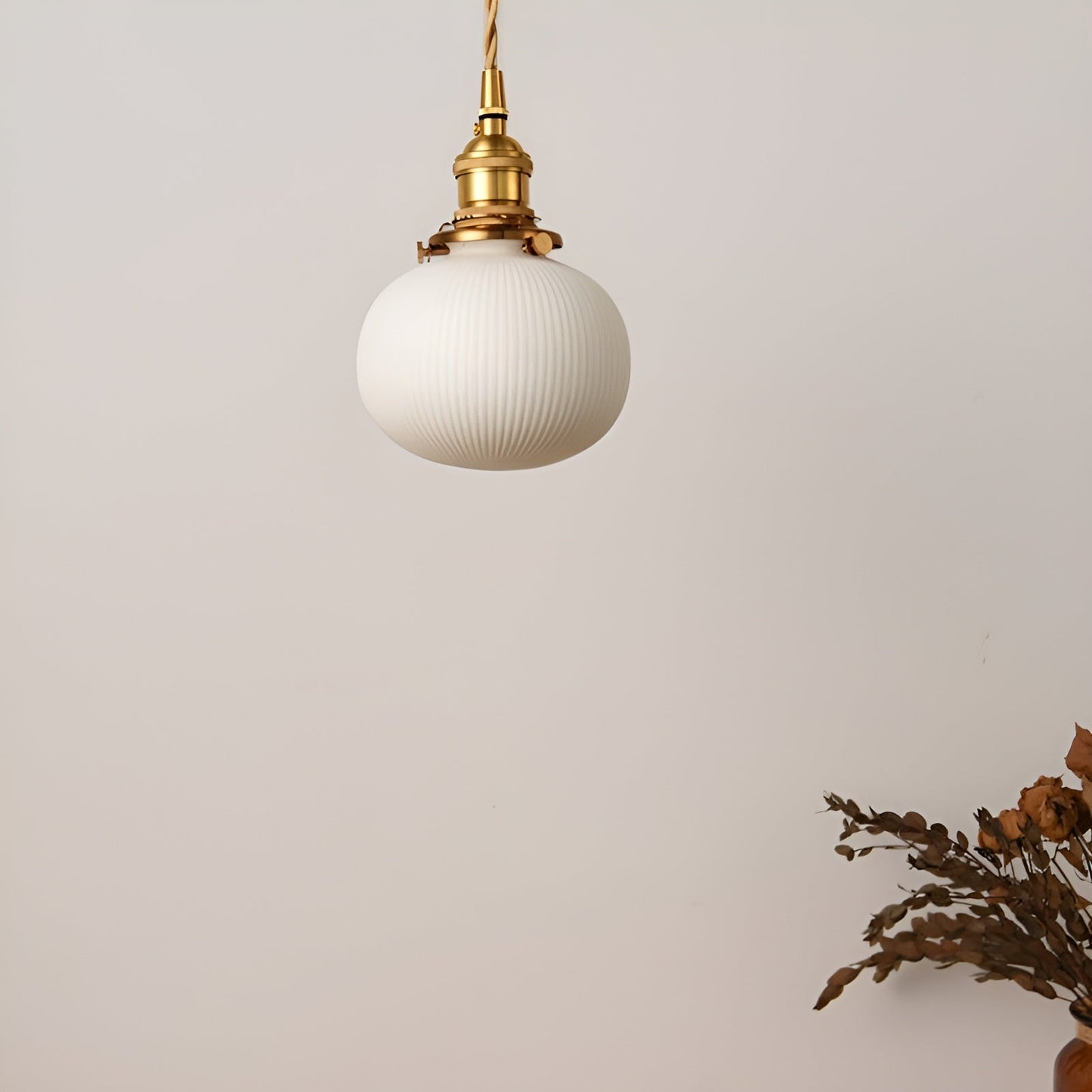 AmberZen Light – Vintage Keramik Glas Pendelleuchte | Brehn