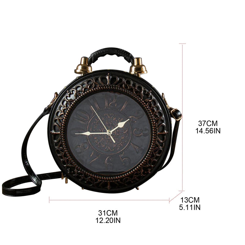Brehn | Vintage Zeit Kreative Uhr Umhängetasche