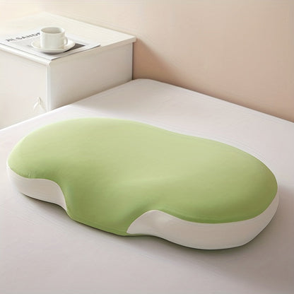 1pc Ovales Macaron Kissen Zervikal Memory Foam Kissen, Kühles Bettkissen Zum Schlafen - Nackenkissen Zur Schmerztherapie Schlafen, Kontur Unterstützung Ergonomisches Kissen Für Seiten-, Rücken-, Bauchschläfer Mit Hoch- Und Niedrigpartition | Brehn