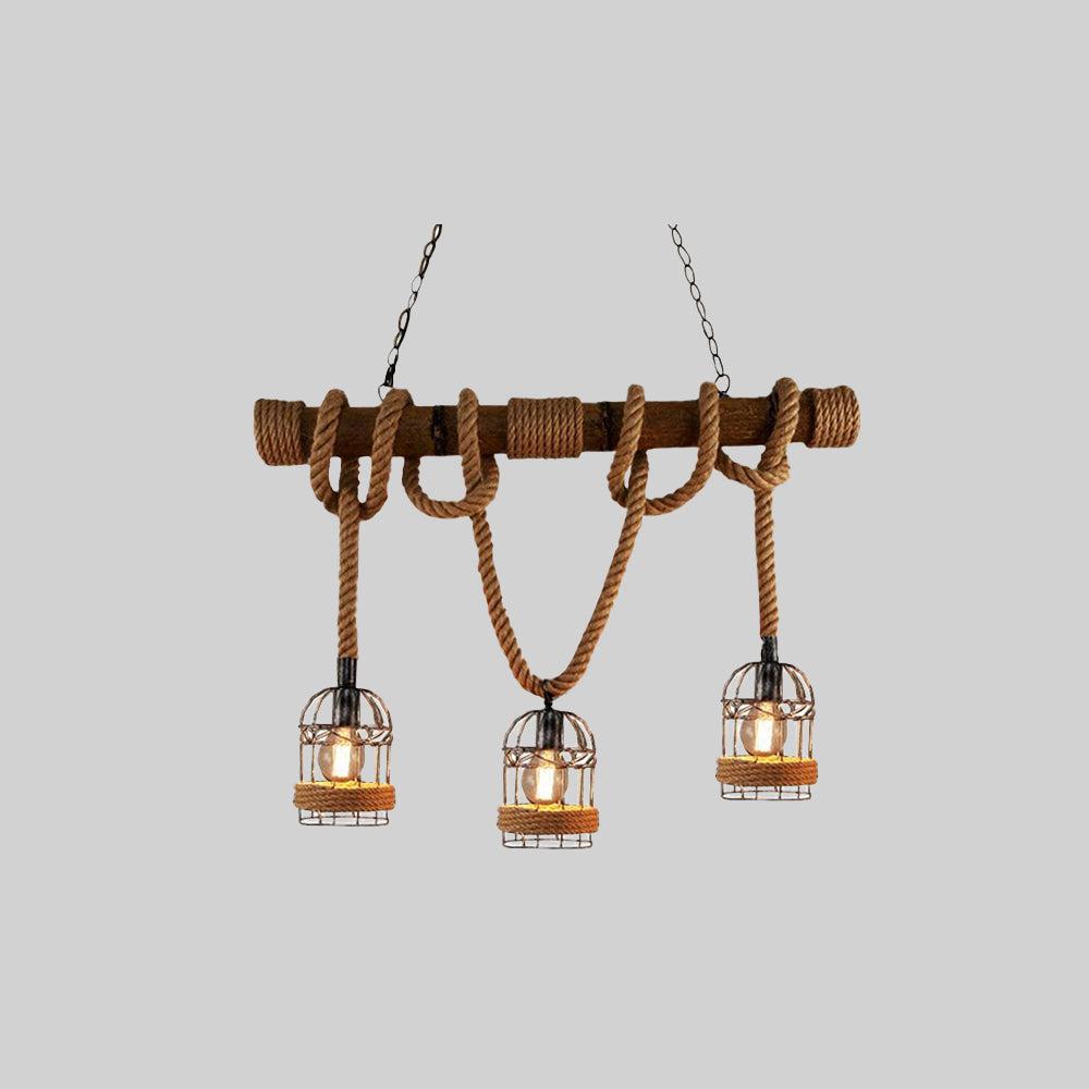 Brehn | AlessioGlow - Luxus Retro Holz- und Metallpendelleuchte