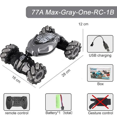 Brehn | Gestengesteuertes RC-Stunt-Auto | 4WD Allradantrieb | 2.4GHz Dual-Modus-Steuerung | 360° Rotations-Kinematik | All-Terrain-Fähigkeit | Maßstab 1:16