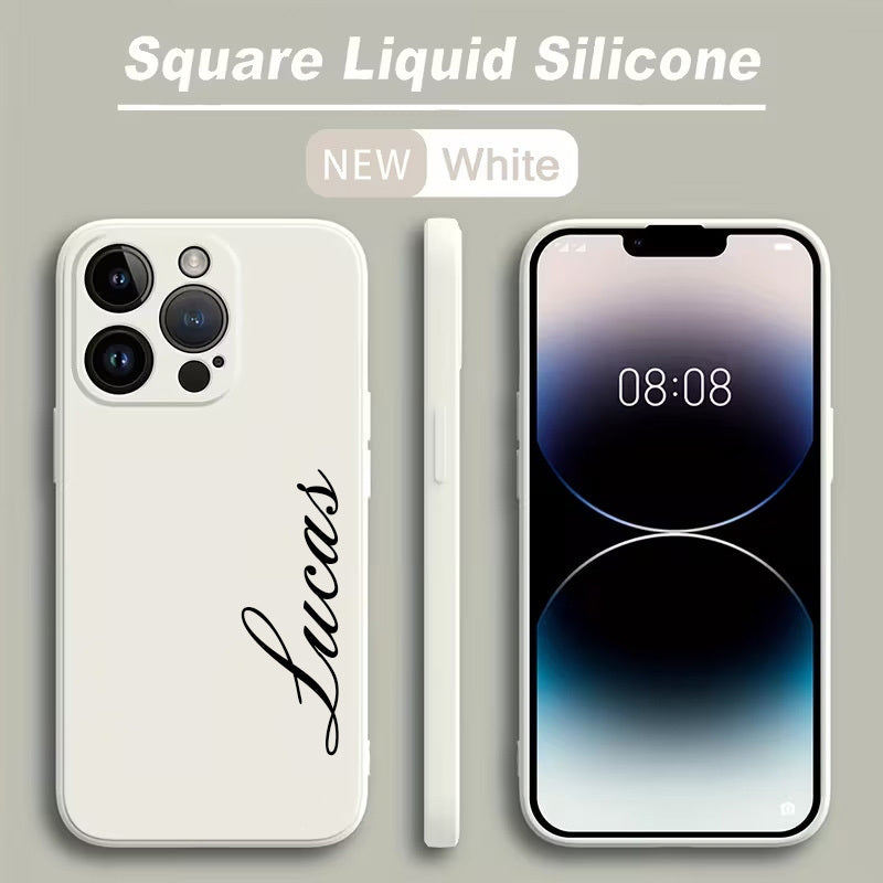 Personalisierte Flüssig-Handyhülle mit Namen für iPhone