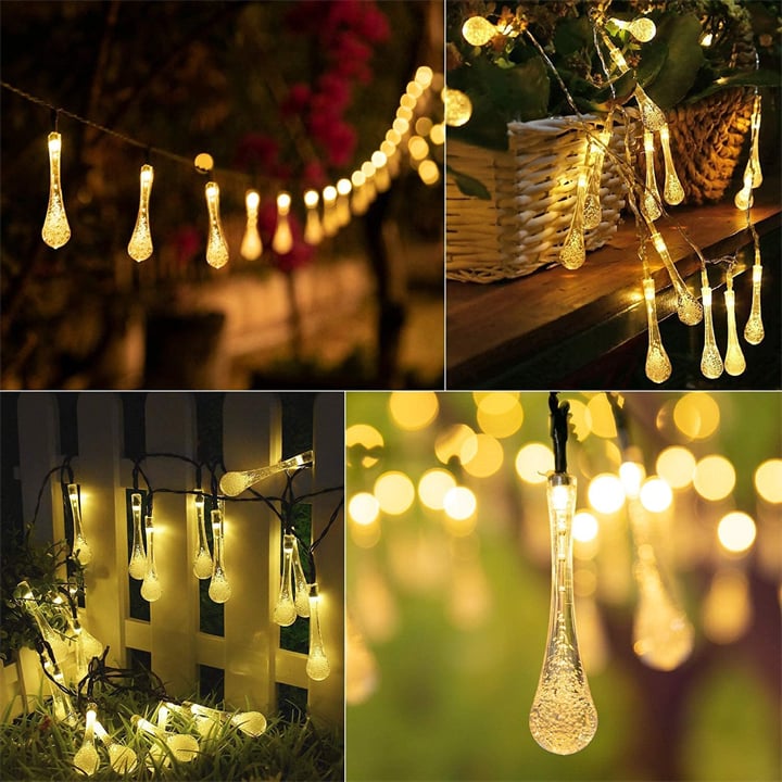 8 Modi Wasser Tropfen Solar Lichter | Brehn