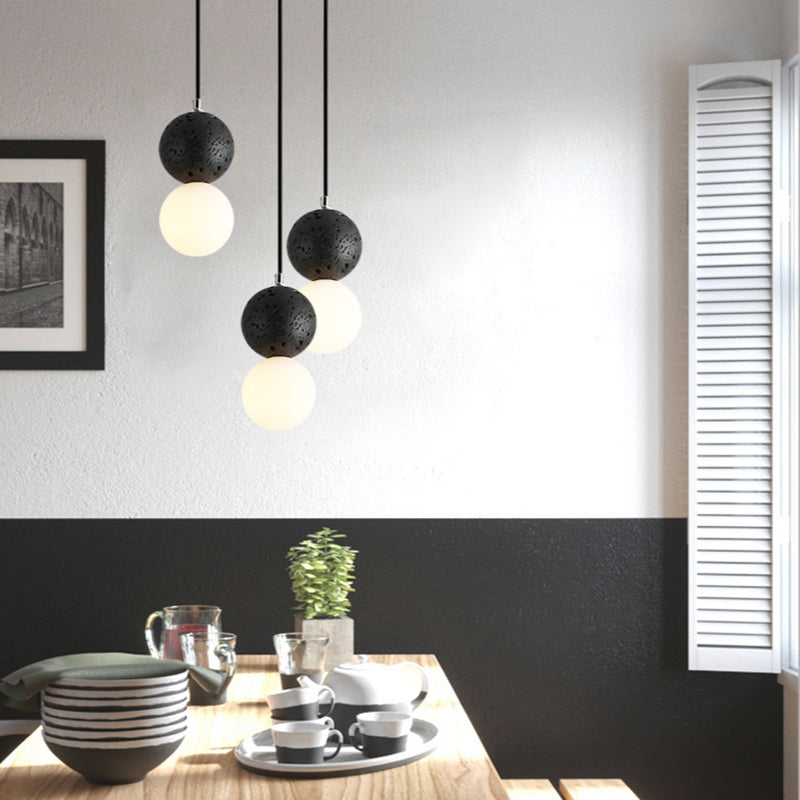 Brehn | Aurora Glow - Luxe LED Pendelleuchte in Schwarz/Weiß