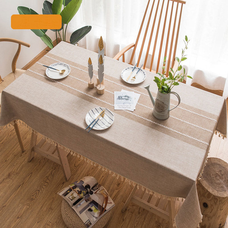 Wasserfeste, ölabweisende, rechteckige Tischdecke aus Baumwoll-Leinen-Mischgewebe, knitterfrei, für Küche, Esszimmer, Buffet und Party