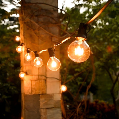 LED-Lichterkette außen – warmweiß, Kugelform, 220 V, wasserdicht, für Garten, Terrasse, Hochzeit, Party & Weihnachten