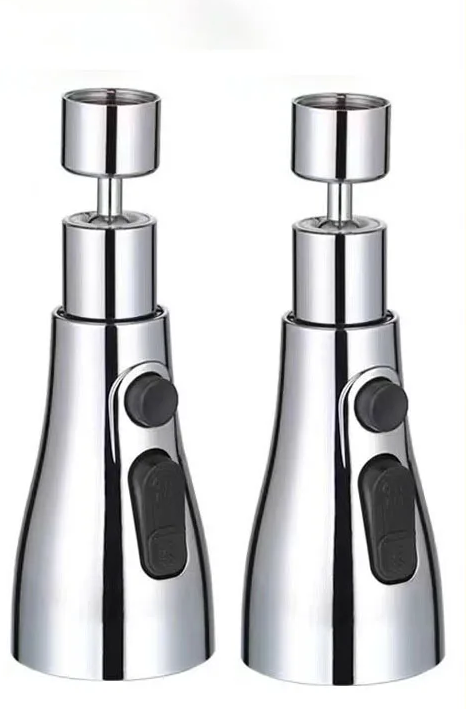 HydroFlex360 – Multifunktionaler 360°/720° Drehbarer Küchenhahn-Aufsatz mit 3 Strahlarten | Brehn