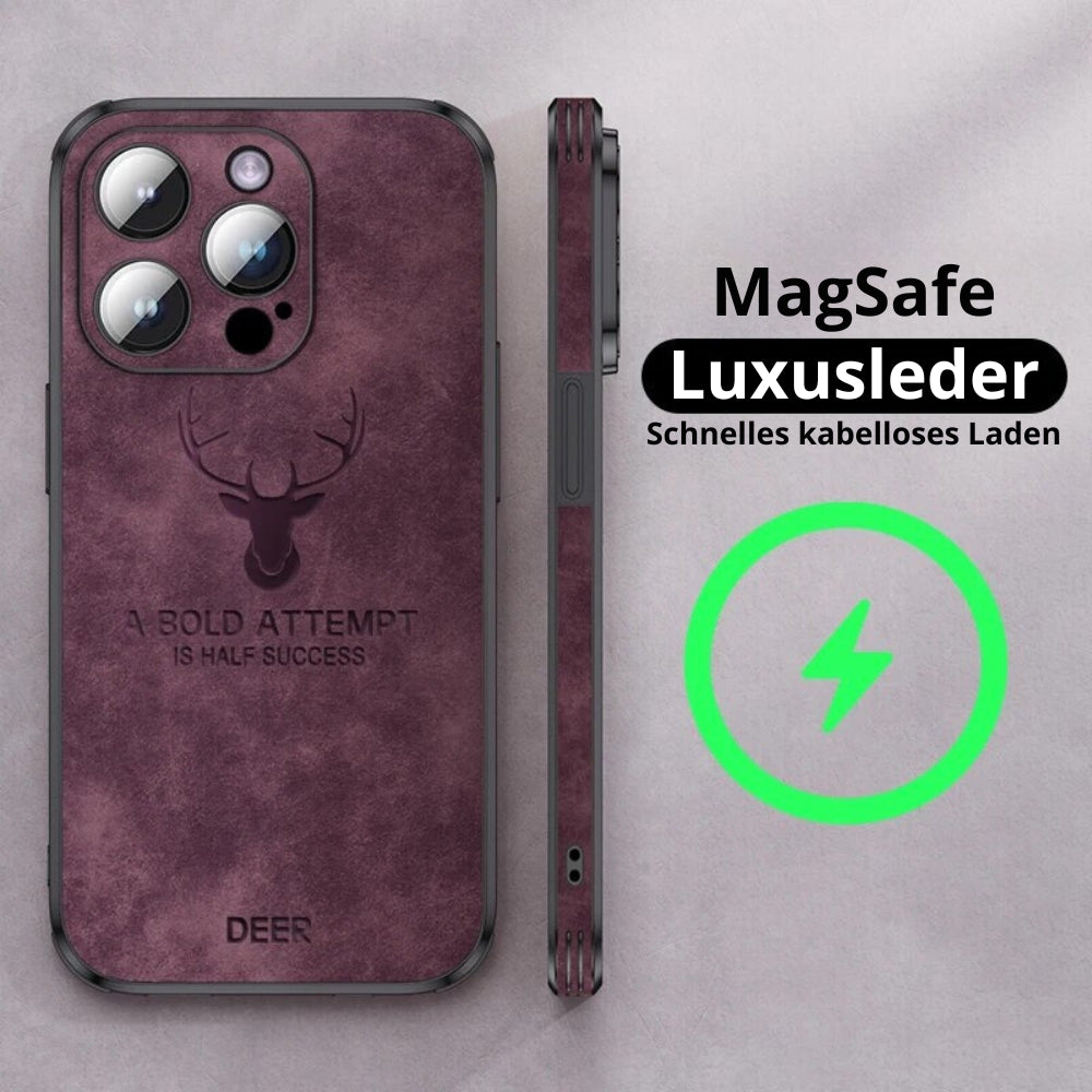 Brehn | Deer - Luxuriöse Leder-iPhone-Hülle mit stilvollem Design und stoßfestem Schutz