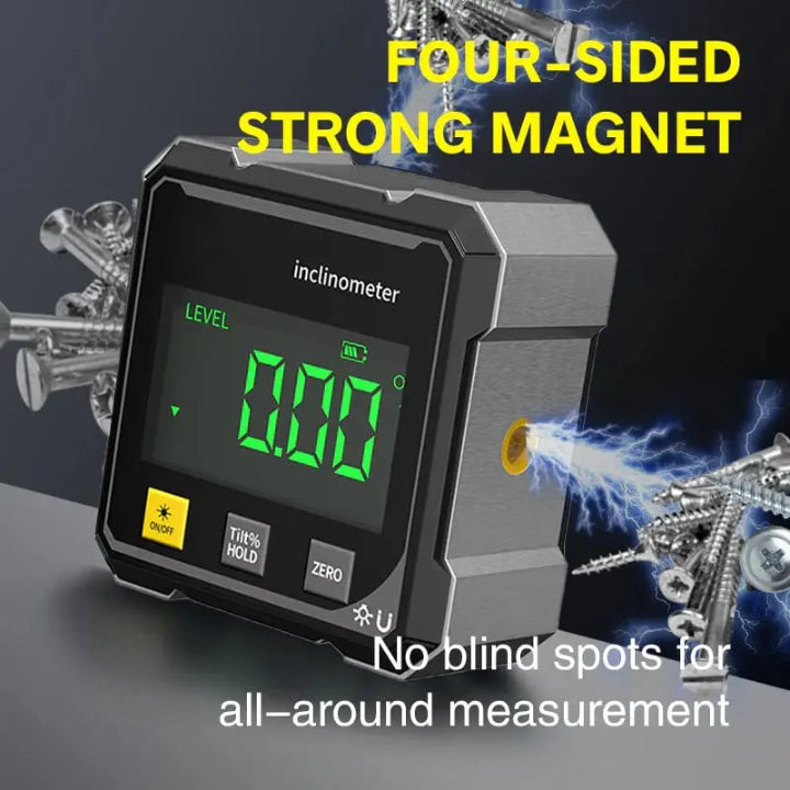 Präzisionswinkelmesser AnglePro – Magnetische digitale Laser-Wasserwaage | Brehn