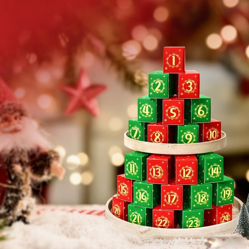 Brehn | Blumenstrauß Bauklötze Weihnachts Adventskalender Set - Weihnachtsgeschenk