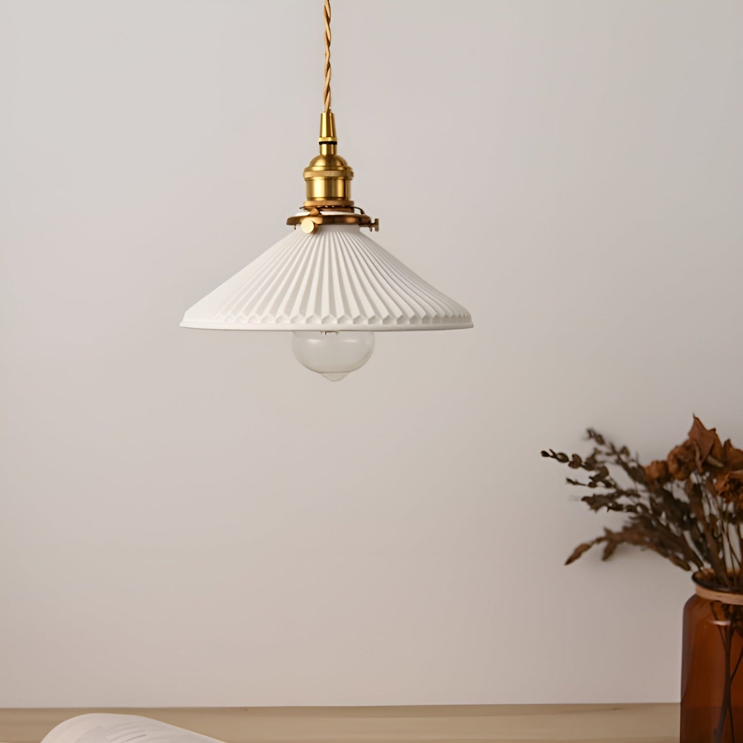 AmberZen Light – Vintage Keramik Glas Pendelleuchte | Brehn