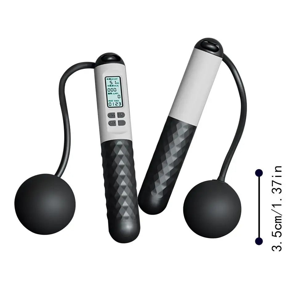 Kabelloses Springseil mit Zähler – Beschwerte Griffe für Home-Cardio-Workouts | Brehn