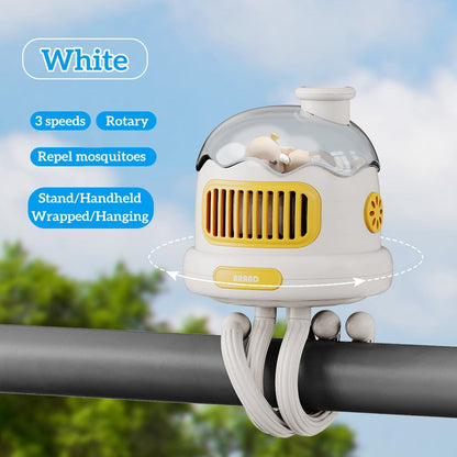 USB wiederaufladbarer tragbarer Mückenabwehr Kinderwagenventilator | Brehn