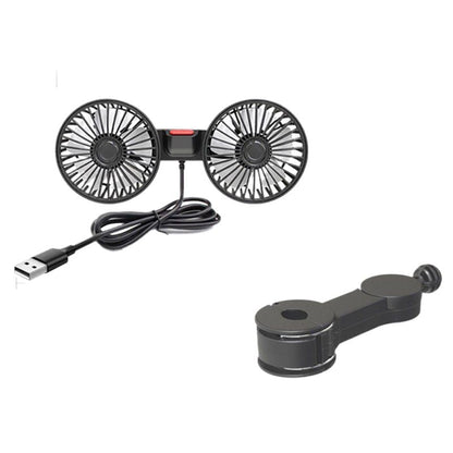Dual Head USB Auto Ventilator mit 360° Rotation für 12V/24V Fahrzeuge | Brehn