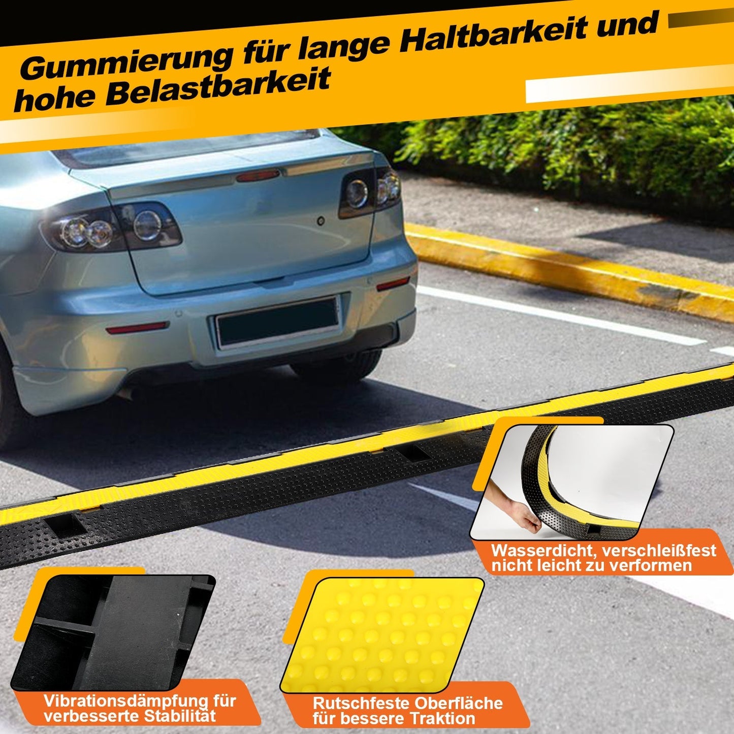 Kabelbrücke Gummi Kabelschutzmatte 3 Stück | Brehn
