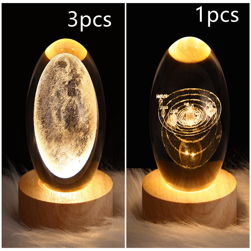 3D Galaxy Kristallkugel LED Nachtlicht | Brehn