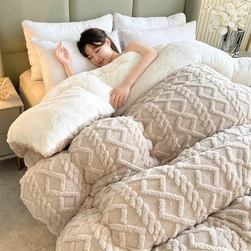 Brehn | SereneSleep Winter Bettbezug - Luxus Kaschmir Fleece Bettdecke für ultimativen Winterkomfort