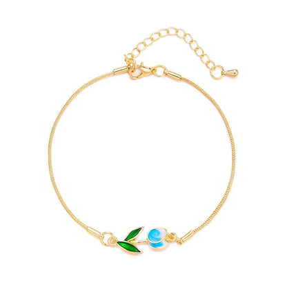 Brehn | Feminine Floral Tulpe Armband und Halskette Set
