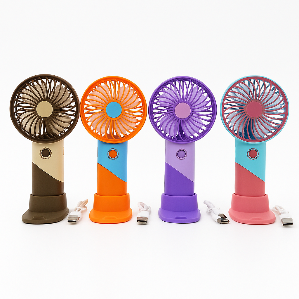 ColorTwist™ Mini Ventilator – 3-Geschwindigkeit Wiederaufladbarer Tragbarer Ventilator | Brehn
