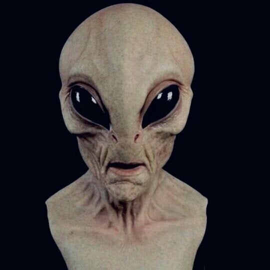 Alien-Maske | Realistisches Halloween-Kostümzubehör | Brehn