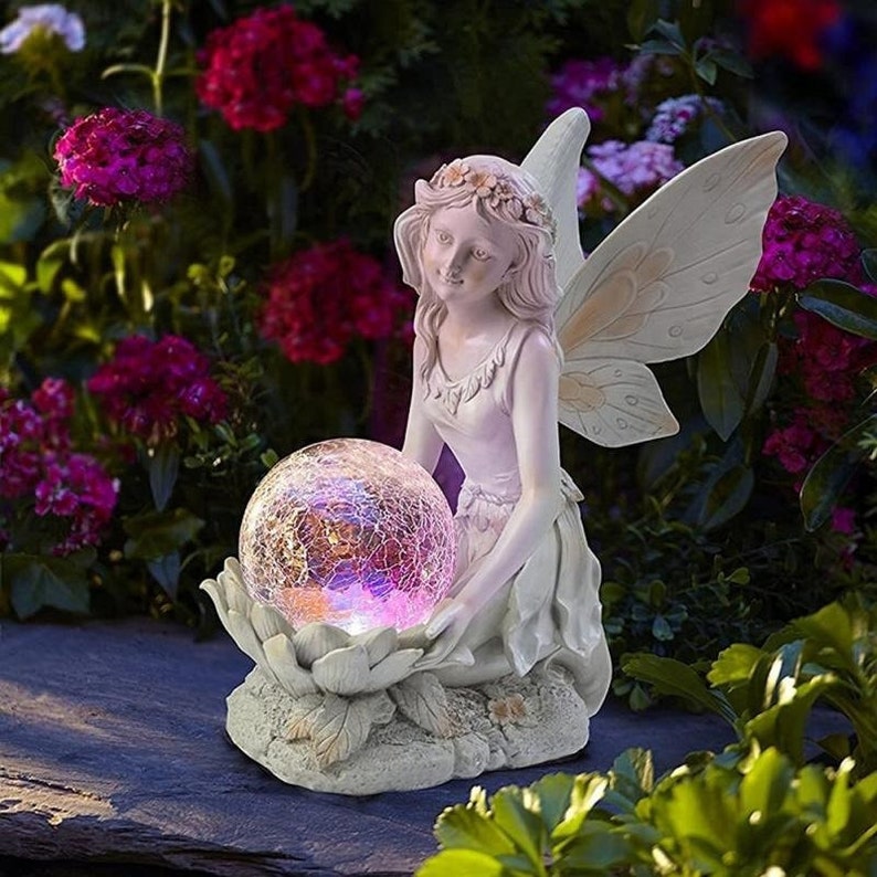 Hausgarten-Solarenergie-Dekoration Feenstatue