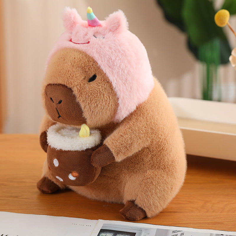 Brehn | CuddleCapy Kuschelpuppe Plüsch | Capybara & Hase Design | Weiches Kuscheltier in Verschiedenen Stilen & Größen