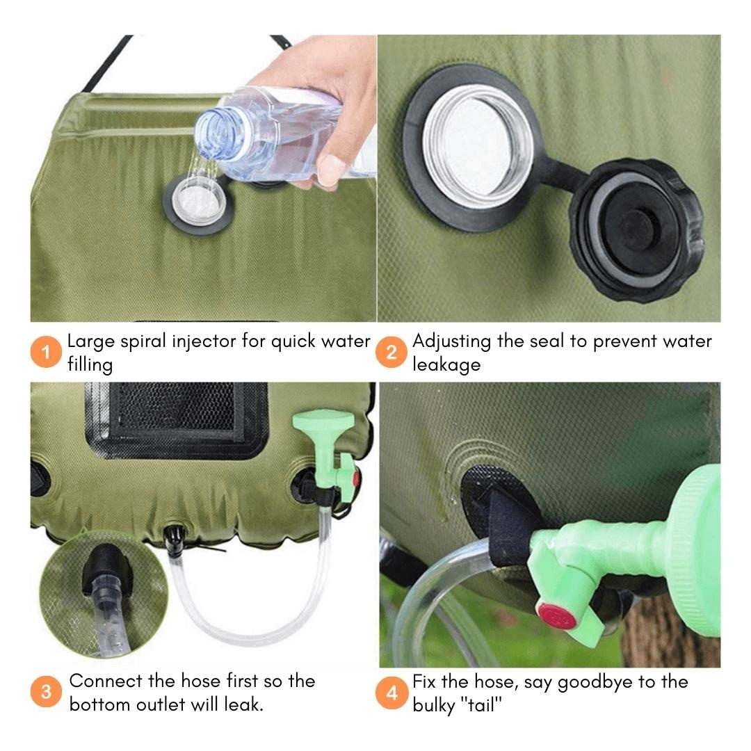 SolarFlow Portable Shower — Erleben Sie warme Freiheit und Frische, wo immer das Abenteuer ruft | Brehn
