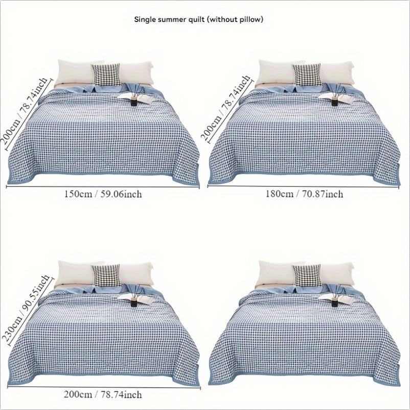Elegante Preppy Karomuster Sommerdecke für kühle Nächte | Brehn