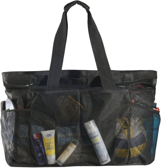 Extra-Große Mesh Strandtasche mit Reißverschluss – Sanddichter Tragetasche | Brehn