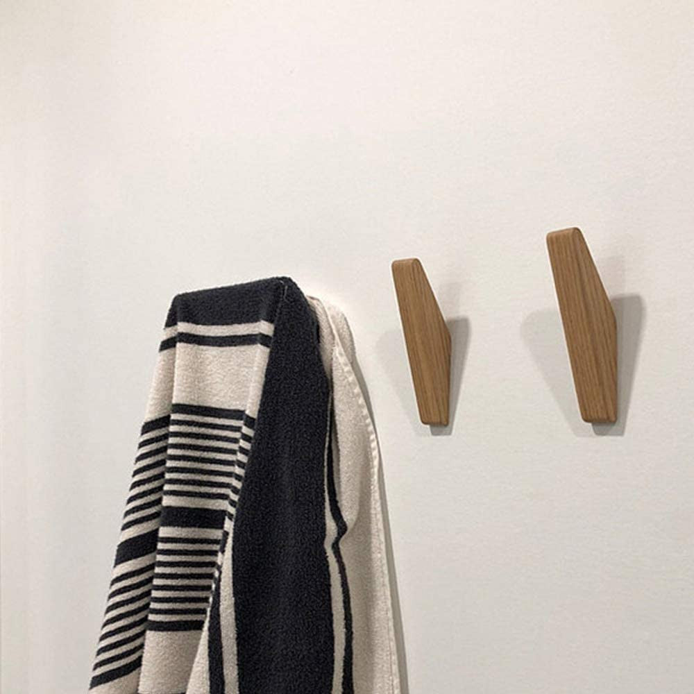 Holzhaken Set Nordhaak – 6 Minimalistische Mäntelhaken aus Massivholz | Brehn