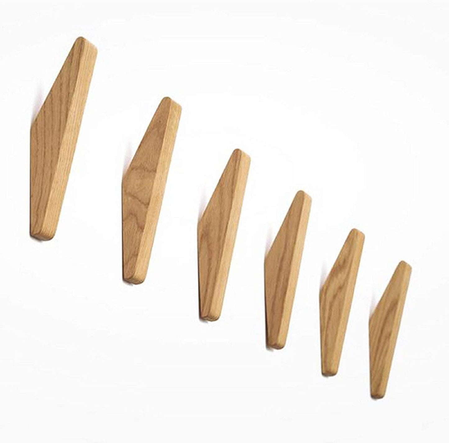 Holzhaken Set Nordhaak – 6 Minimalistische Mäntelhaken aus Massivholz | Brehn