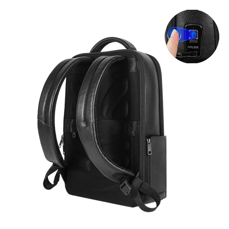 Herren Business Laptop Rucksack mit Fingerabdruckschloss – Große Kapazität Diebstahlschutz | Brehn