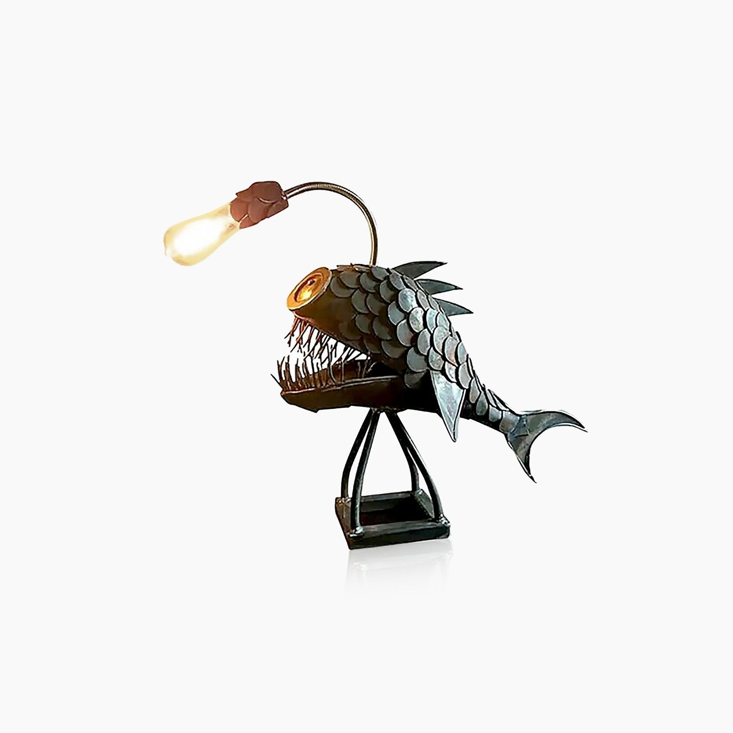 Retro-Tischlampe in Anglerfischform