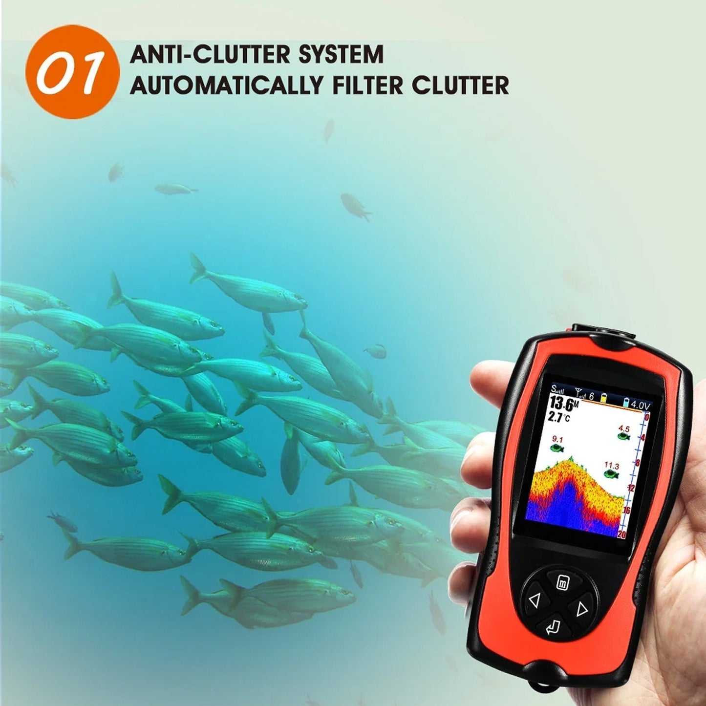 Kabelloser Fischfinder mit 150m Reichweite | Brehn