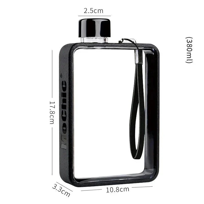 Brehn | Flache transparente Wasserflasche